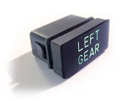 Annunciator removed from a panel where it is separated