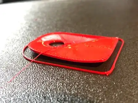 Image of detached TPE print from build plate