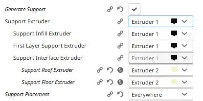 Cura additional support extruder settings Cura additional support extruder settings