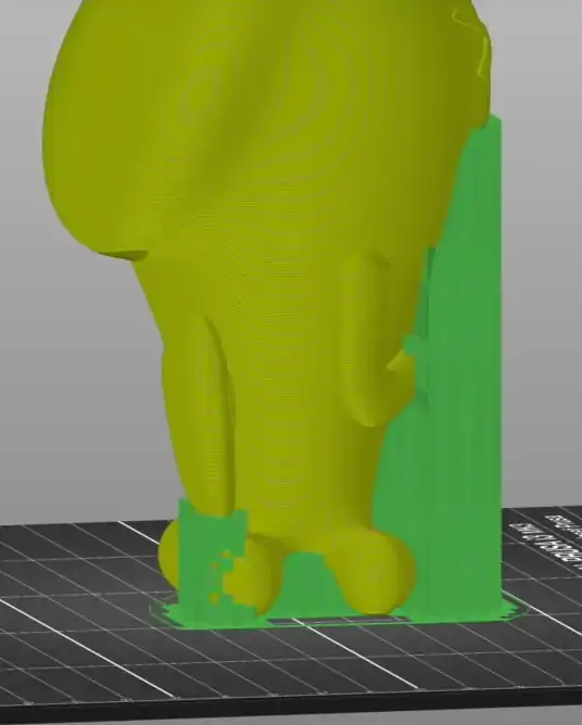 Reduced amount of support structure Reduced amount of support structure