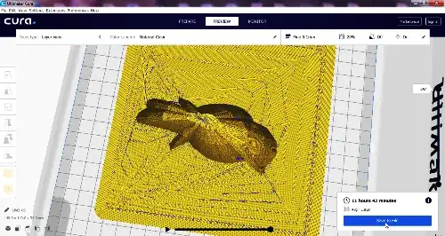 repaired model in cura