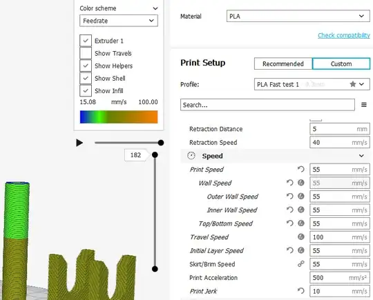 Screenshot of Ultimaker Cura 3.6 with sliced model