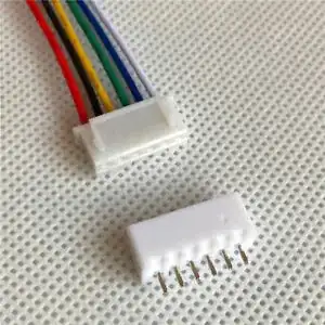 JST XH 2.54 6 pin female - reverse side with locking mechanism