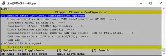 Screenshot of "make menuconfig"