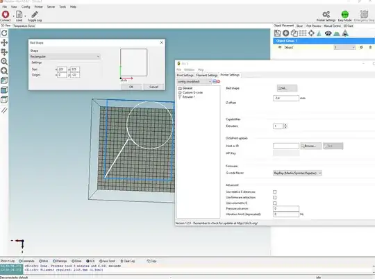 Image of RepetierHost and Slic3r