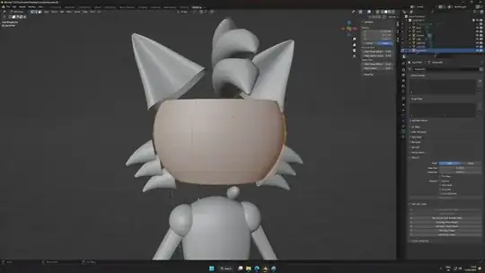Screenshot of 3D model in Blender