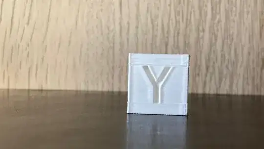 Photo of the Y side of a calibration cube Photo of the Y side of a calibration cube