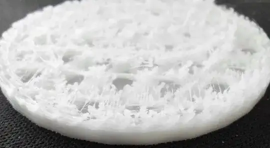 Side view of the badly printed model Side view of the badly printed model