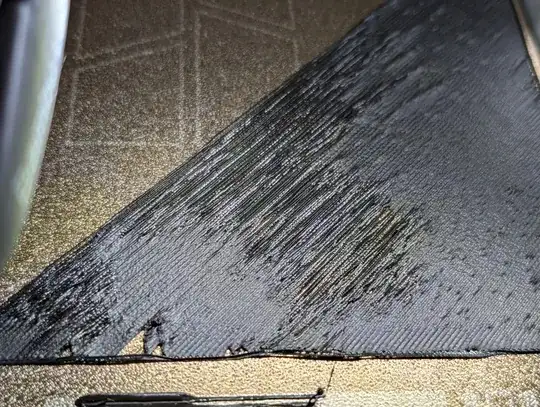 Upclose photo showing the wrinkles on the first layer Upclose photo showing the wrinkles on the first layer