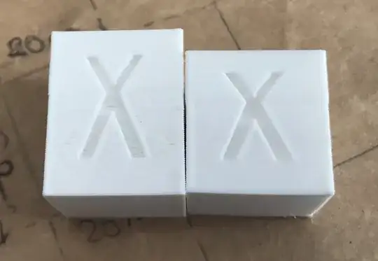 Squished top half after reducing the Z steps