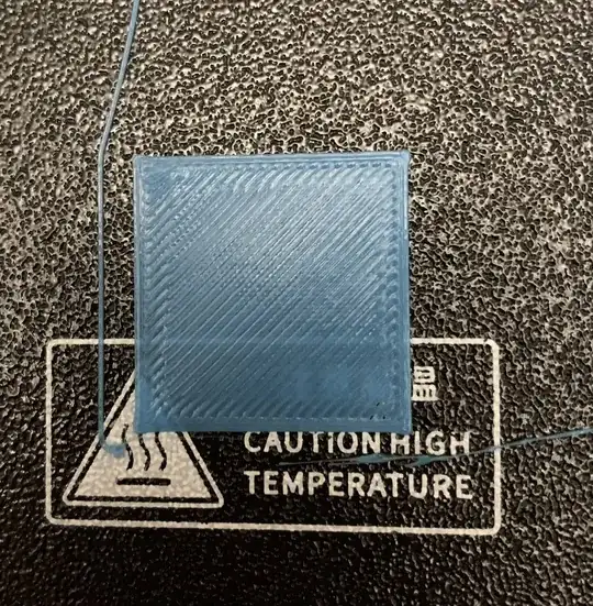 Front left Corner of Z Calibration Pattern Front left Corner of Z Calibration Pattern