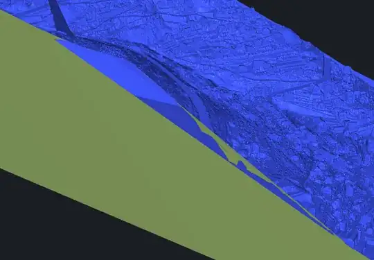 Hole in the merged mesh