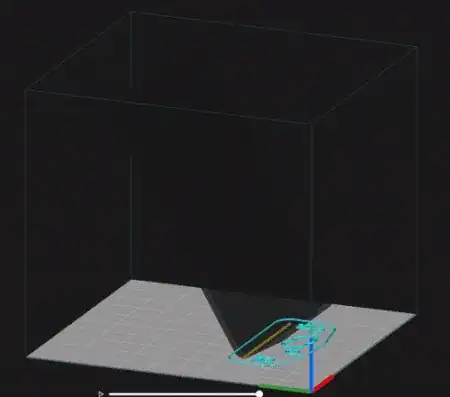 Animated GIF of the slicing sequence of a 3D model