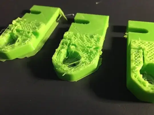 Top view printed part