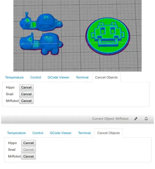 Cancel object plugin screenshot in OctoPrint