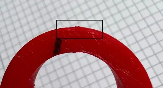 Photo of the top of a 3D printed model showing printing errors Photo of the top of a 3D printed model showing printing errors