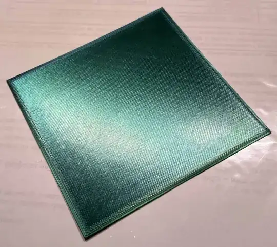 3D printed sample printed with 195 degrees Celsius and showing no printing errors 3D printed sample printed with 195 degrees Celsius and showing no printing errors