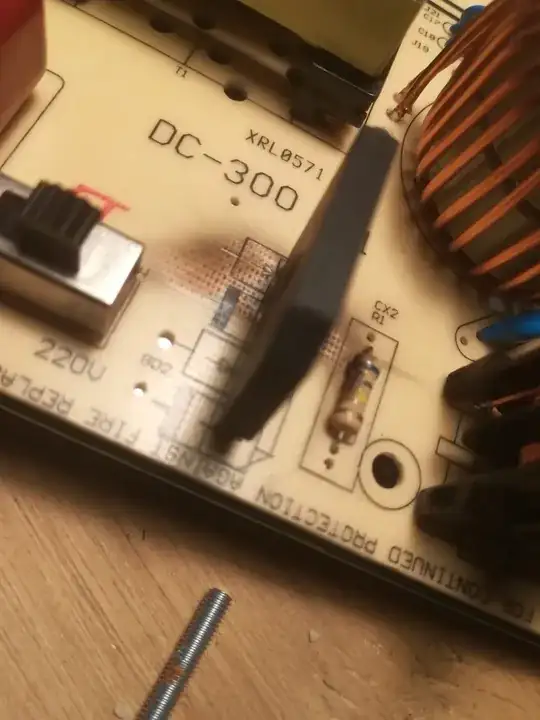 Overview of the failed electronic component in the PSU Overview of the failed electronic component in the PSU