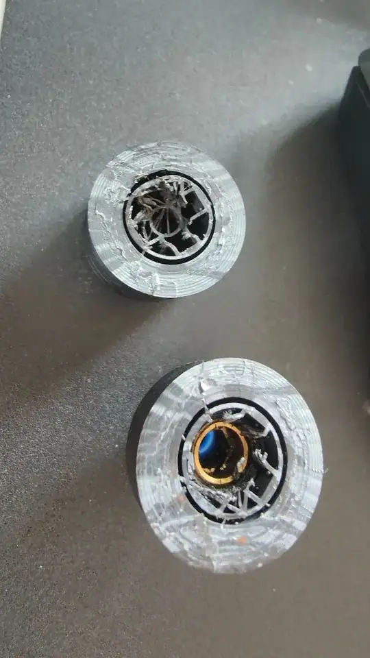 Photo of pressure resistant cut in two to show internal structure