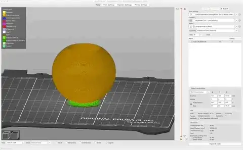 Eye Model in Prusa Slicer