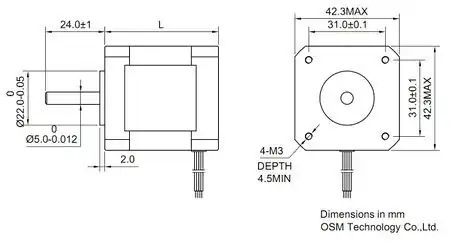 NEMA 17 dimensions NEMA 17 dimensions
