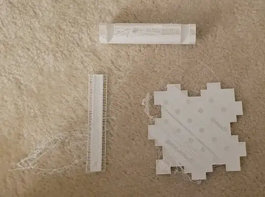 Here are the failed prints. I terminated them mid-way, as they started to shift on the build plate.