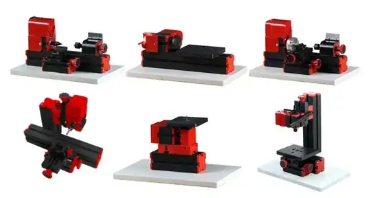 pic of various configurations of the machine