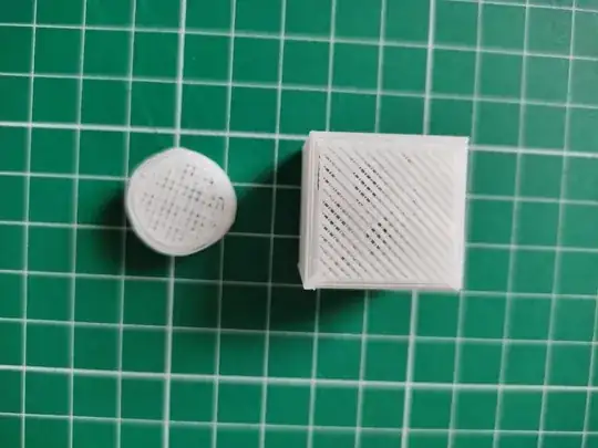 Photo of printed object with extra layer Photo of printed object with extra layer