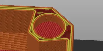 Hole prepared for magnet placing