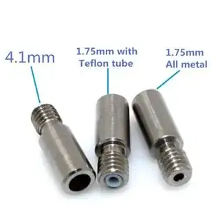 Different types of heat breaks for the Chimera hotend