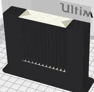 Non scaffolding support structure in material color Non scaffolding support structure in material color