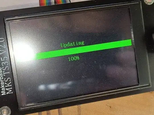 photo of screen during boot