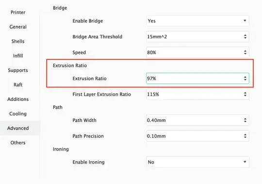 FlashPrint Extrusion Ratio setting FlashPrint Extrusion Ratio setting