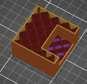 Screenshot of the preview of a 3D model in PrusaSlicer with no Top Layers Screenshot of the preview of a 3D model in PrusaSlicer with no Top Layers
