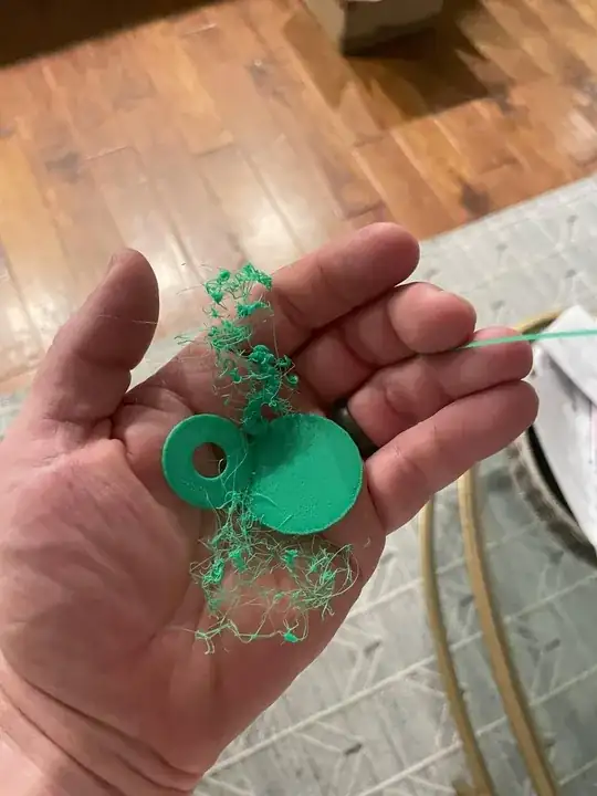 Photo of a 3D printed model with errors Photo of a 3D printed model with errors