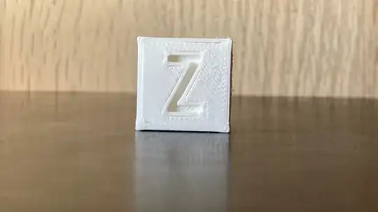 Photo of the Z side of a calibration cube Photo of the Z side of a calibration cube