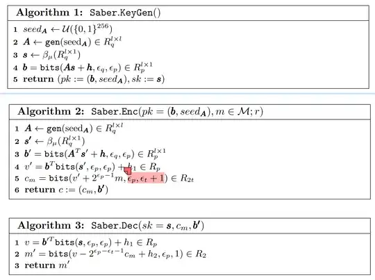 Saber IND-CPA encryption