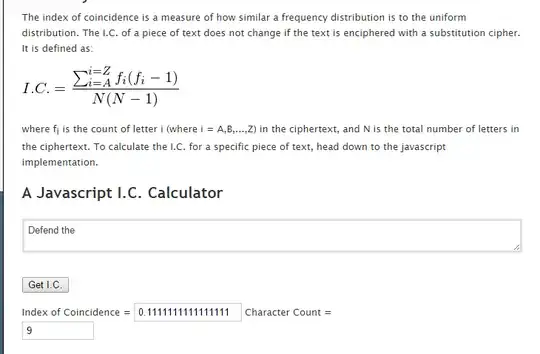 Index of coincidence