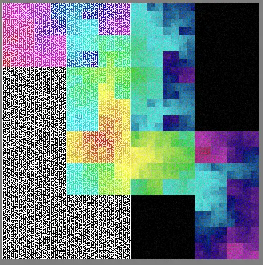 view of an infinite nested fractal maze