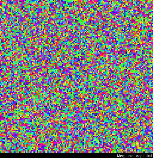 merge sort depth first
