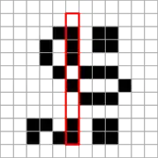 Example still life, with crosssection in red.