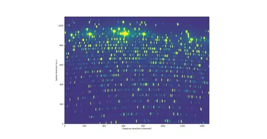 Example raw ECHELLE spectrum