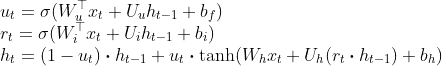 GRU Gates