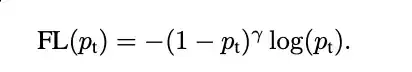Focal Loss Formula