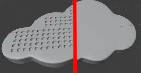 Picture of a 3D cloud-like object with semispherical indents.
