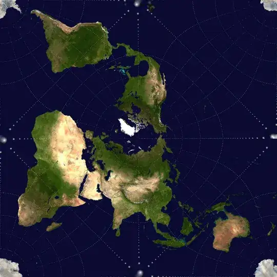 quincuncially projected map