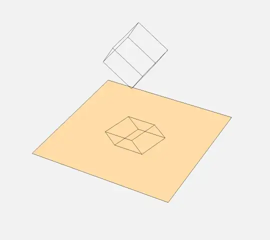Orthogonally projecting a cube onto a plane