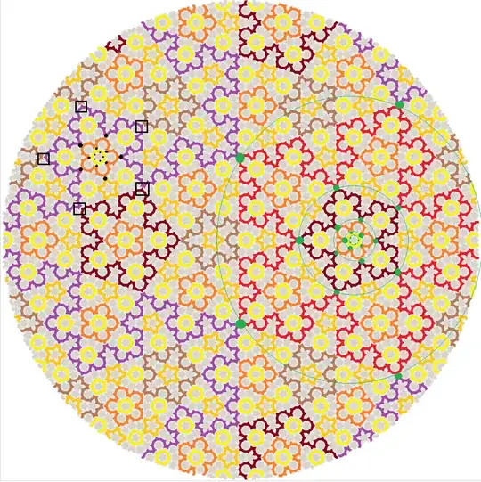 Image showing a local center, with stretches of obtuse rhombi in a panrose tiling
