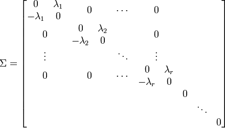 antisymmetric matrix transofrmation