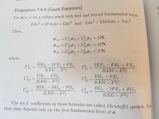 Gauss equations